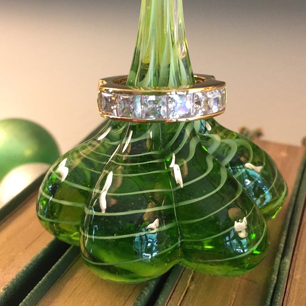 Jean Doussett gold clad CZ band ring